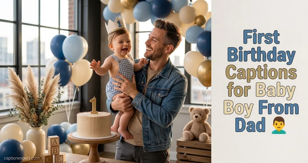 First Birthday Captions for Baby Boy From Dad