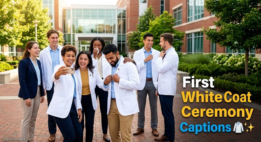 First White Coat Ceremony Captions