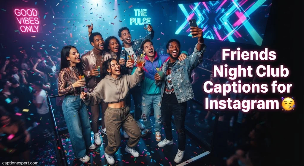 Friends Night Club Captions for Instagram