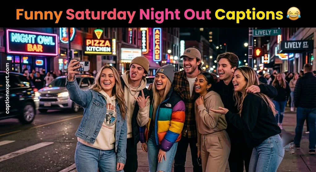 Funny Saturday Night Out Captions