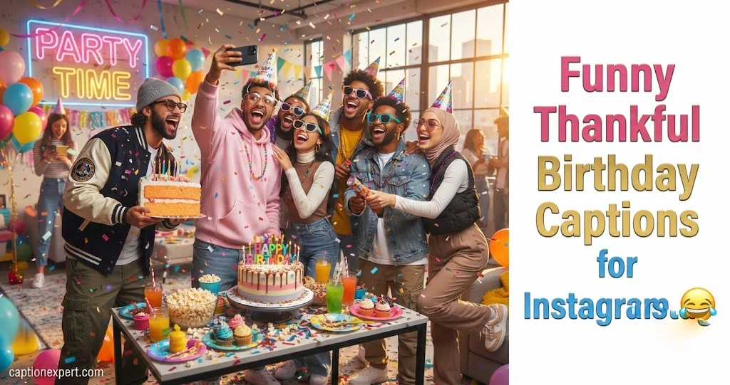 Funny Thankful Birthday Captions