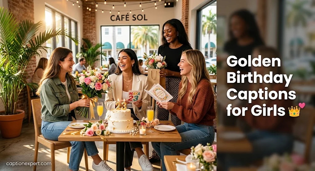 Golden Birthday Captions for Girls