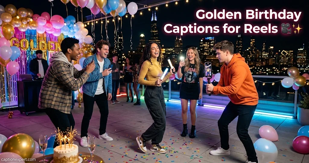 Golden Birthday Captions for Reels 