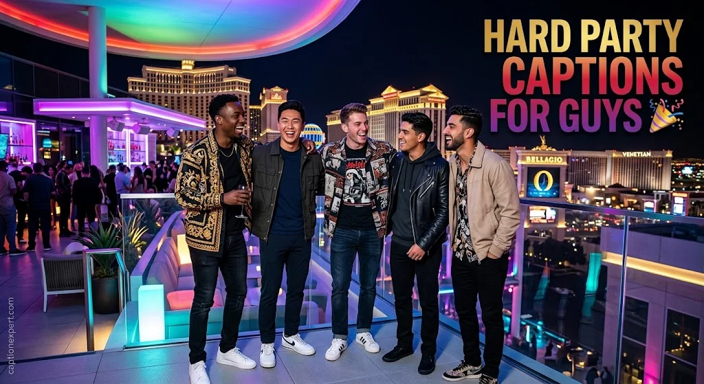 Hard Party Captions for Guys
