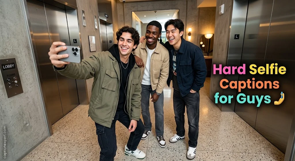 Hard Selfie Captions for Guys