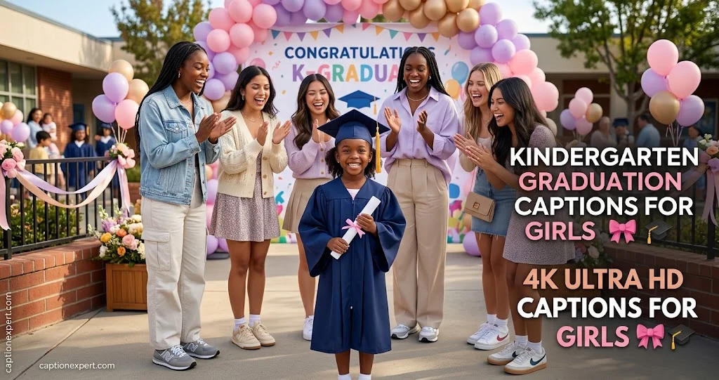 Kindergarten Graduation Captions for Girls