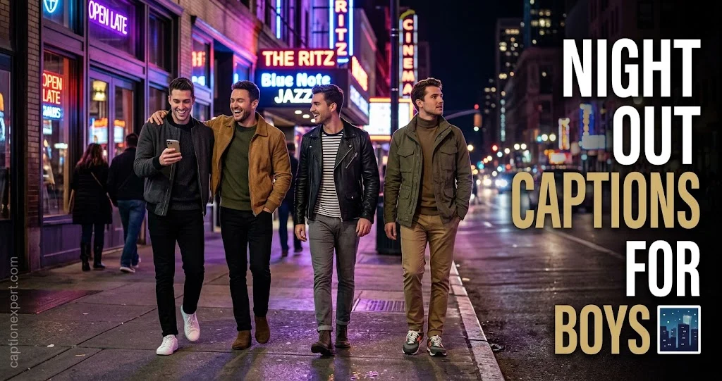 Night Out Captions for Boys