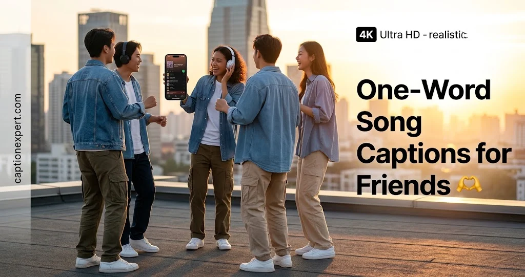 One-Word Song Captions for Friends 