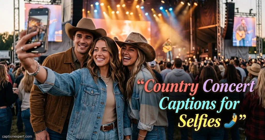 Country Concert Captions for Selfies
