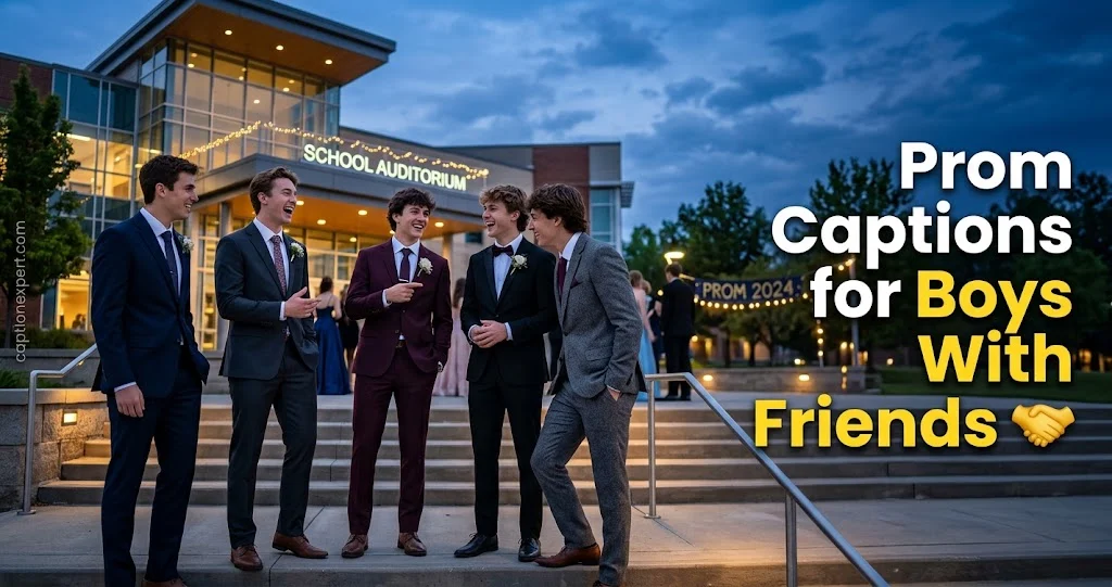 Prom Captions for Boys With Friends