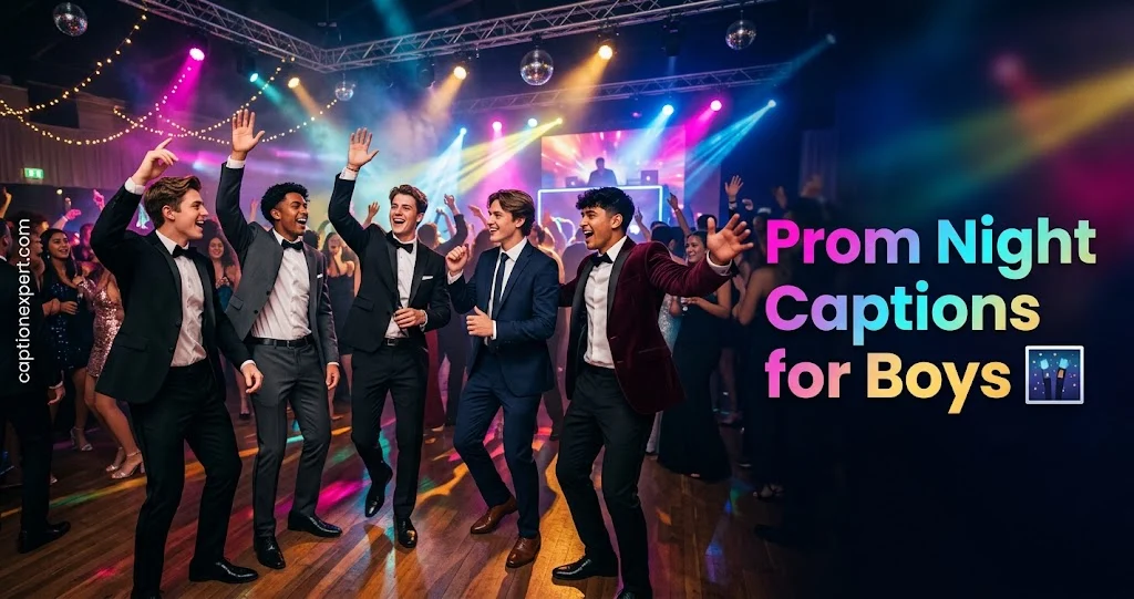 Prom Night Captions for Boys 