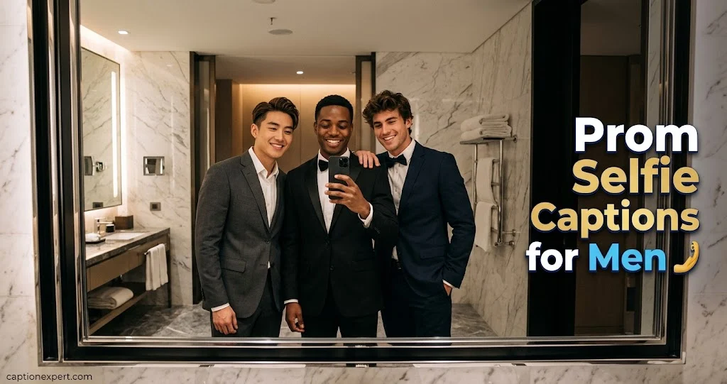 Prom Selfie Captions for Men
