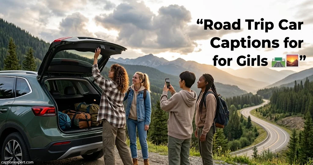 Road Trip Car Captions for Girls 