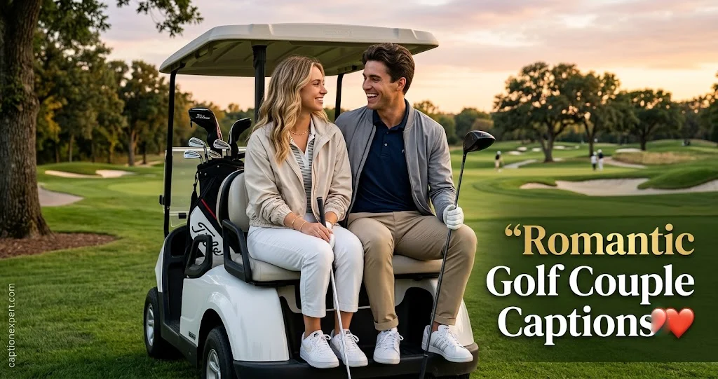 Romantic Golf Couple Captions