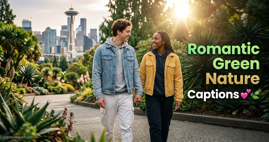 Romantic Green Nature Captions 
