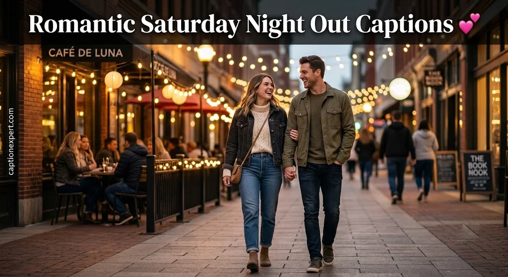 Romantic Saturday Night Out Captions