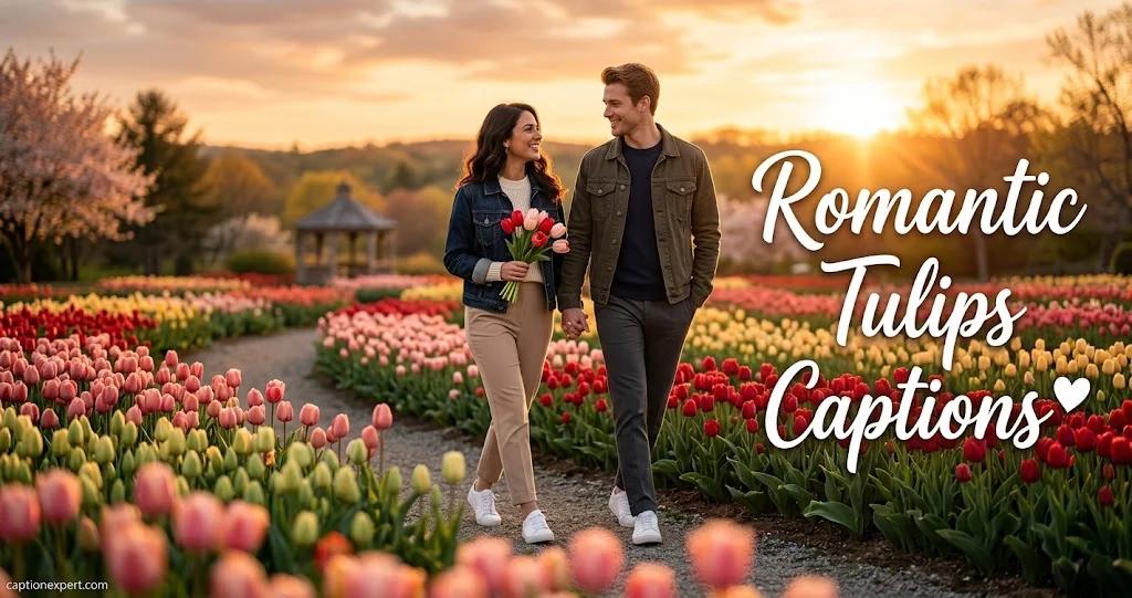 Romantic Tulips Captions