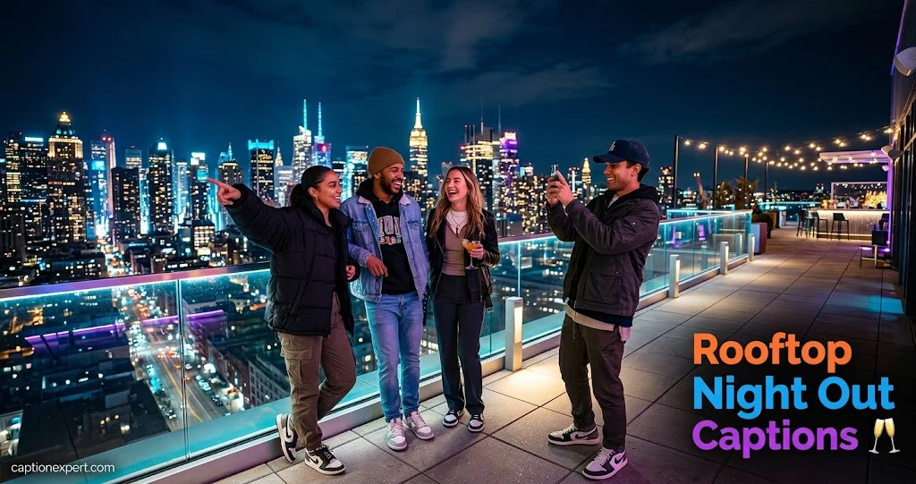 Rooftop Night Out Captions