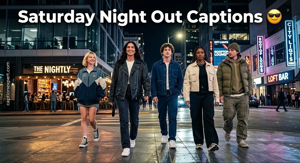 Saturday Night Out Captions