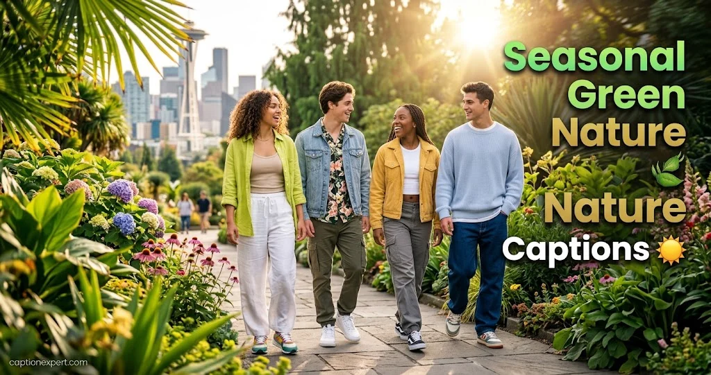 Seasonal Green Nature Captions