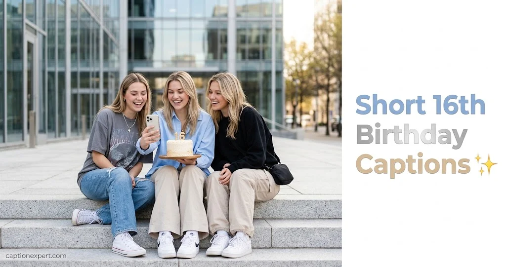 Short 16th Birthday Captions 