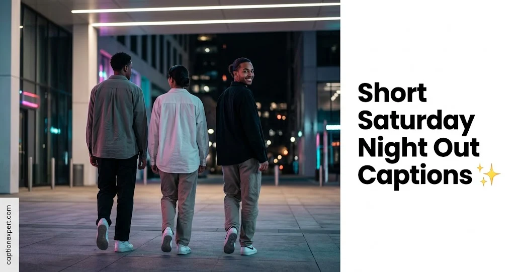 Short Saturday Night Out Captions 