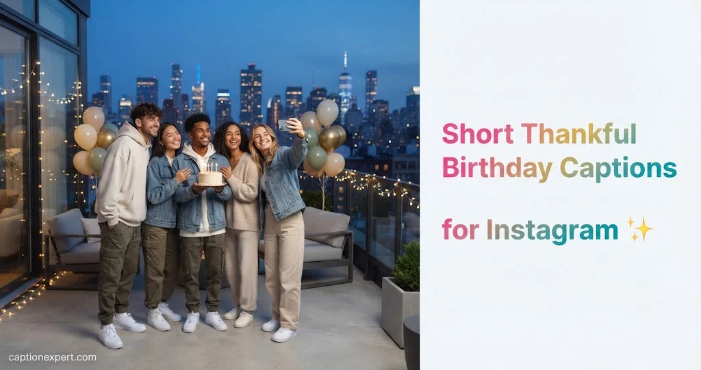 Short Thankful Birthday Captions
