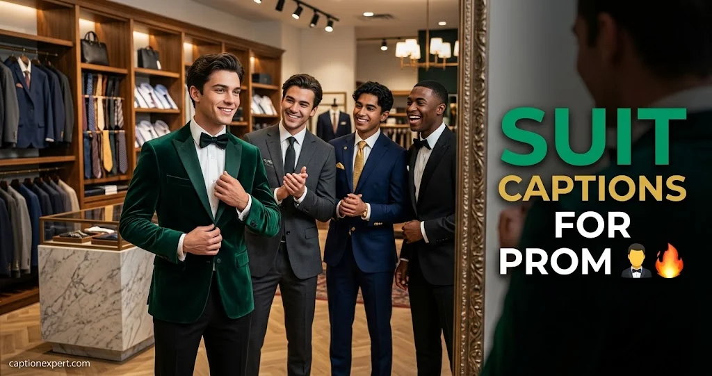 Suit Captions for Prom