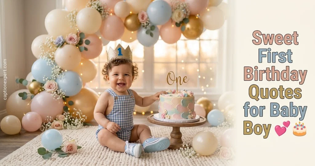 Sweet First Birthday Quotes for Baby Boy