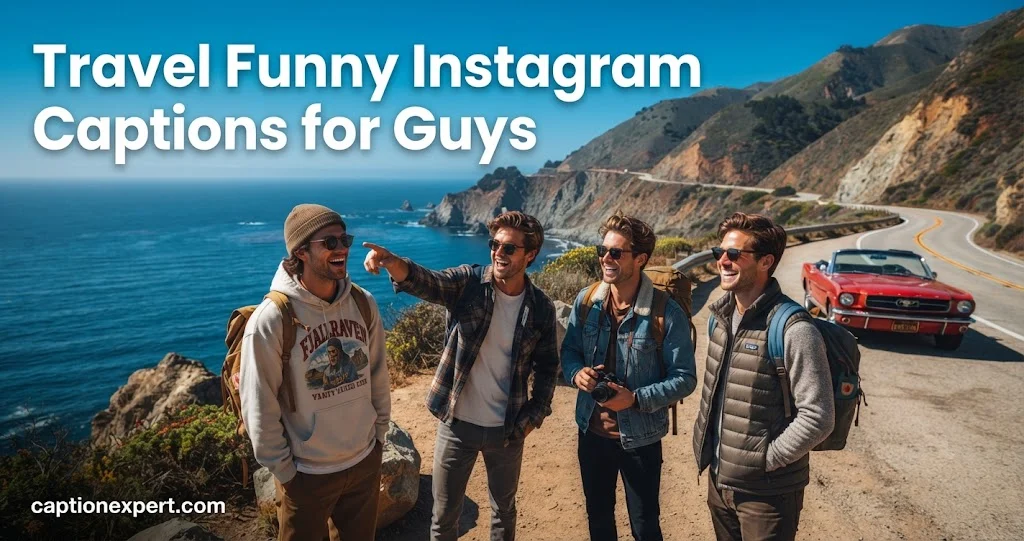 Travel Funny Instagram Captions for Guys 