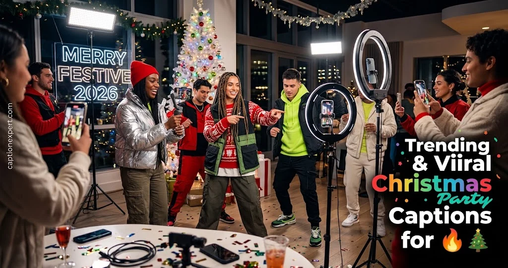 Trending & Viral Christmas Party Captions for 