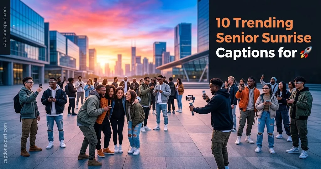 Trendy Senior Sunrise Captions