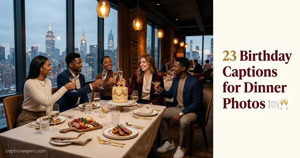 23 Birthday Captions for Dinner Photos