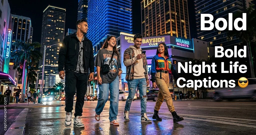 Bold Night Life Captions 