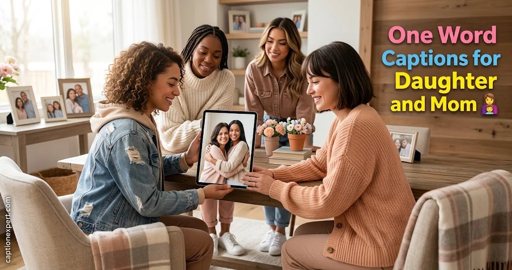 One Word Captions for Daughter and Mom