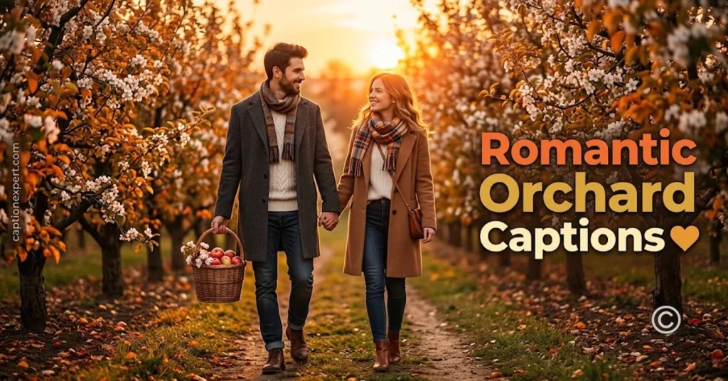 Romantic Orchard Captions