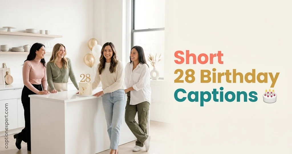 Short 28 Birthday Captions