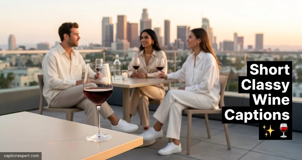 Short Classy Wine Captions