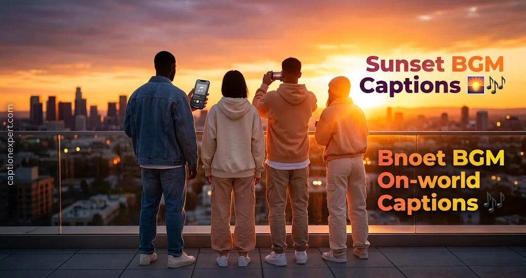 Sunset BGM Captions