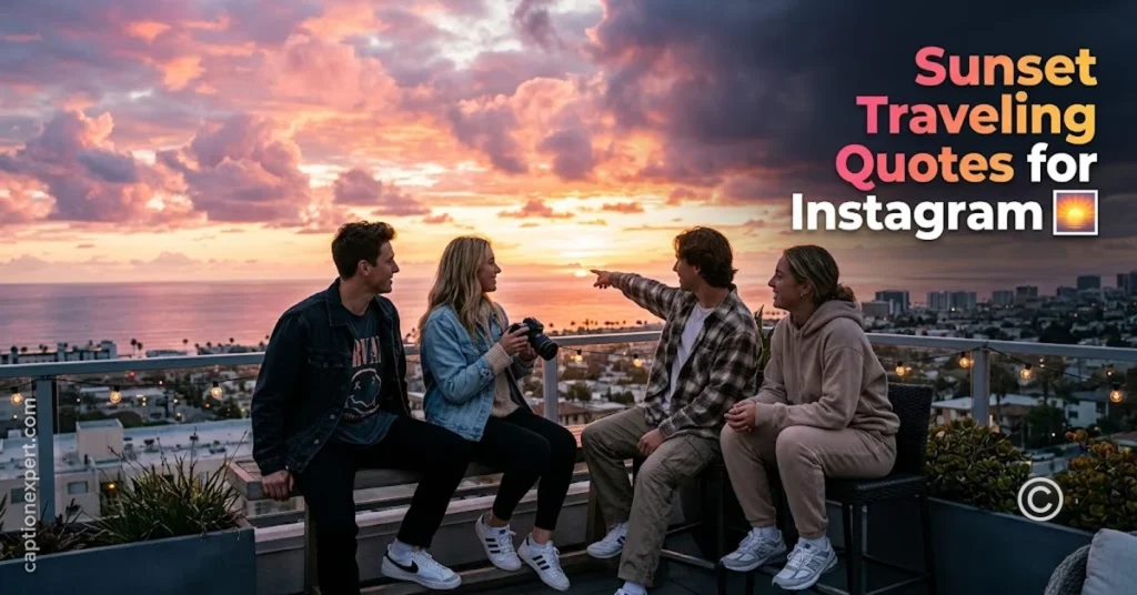 Sunset Traveling Quotes for Instagram