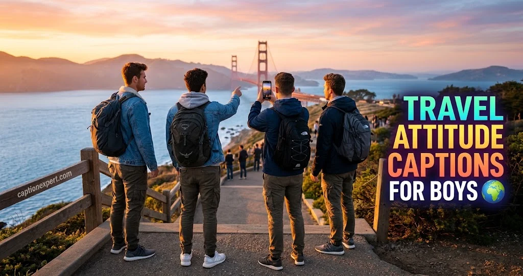 Travel Attitude Captions for Boys
