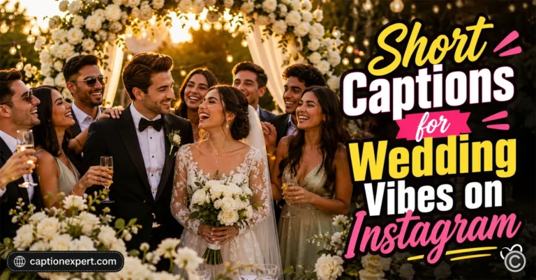 Cute Short Captions for Wedding Vibes on Instagram