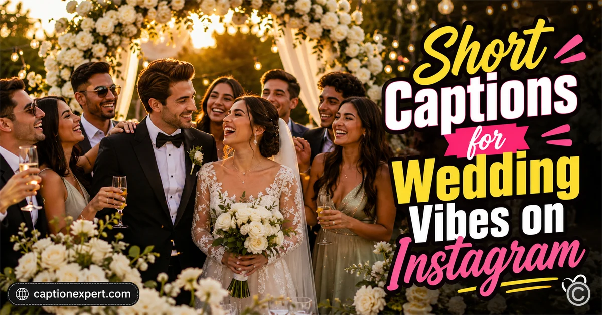Cute Short Captions for Wedding Vibes on Instagram