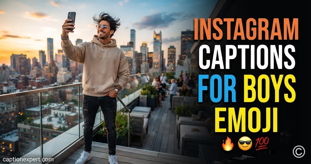 Instagram Captions for Boys Emoji