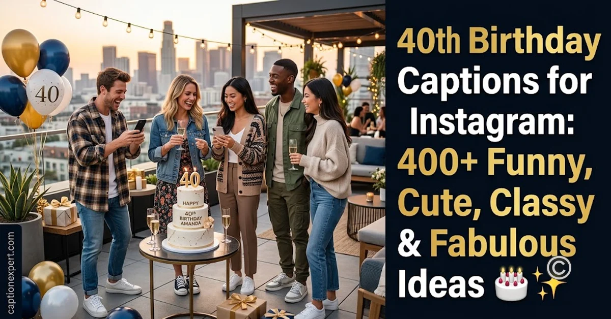 40th Birthday Captions