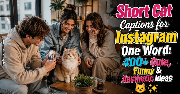 Short Cat Captions for Instagram One Word 