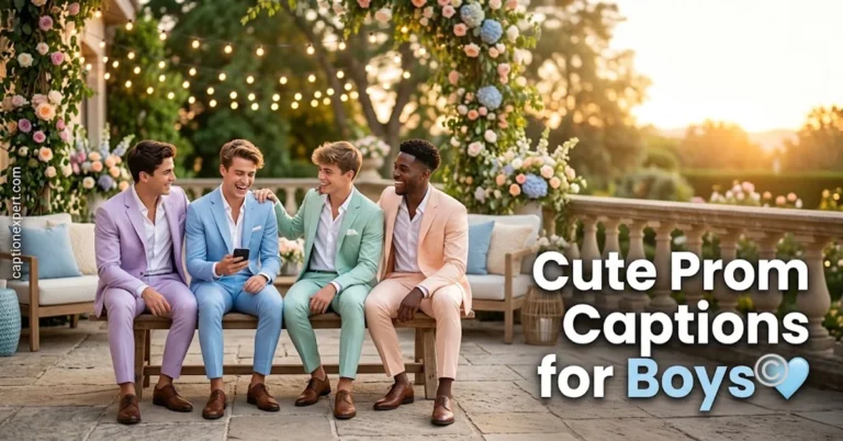 Prom Captions for Boys