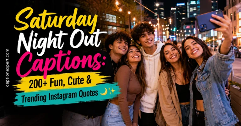 Saturday Night Out Captions