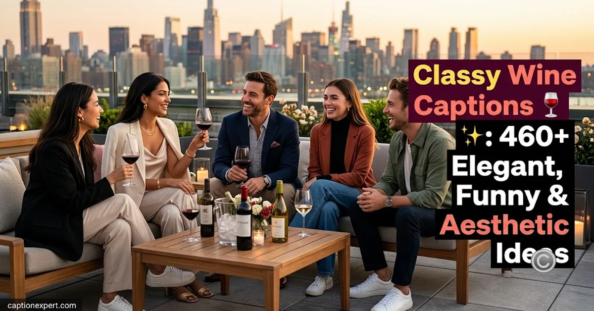 Classy Wine Captions