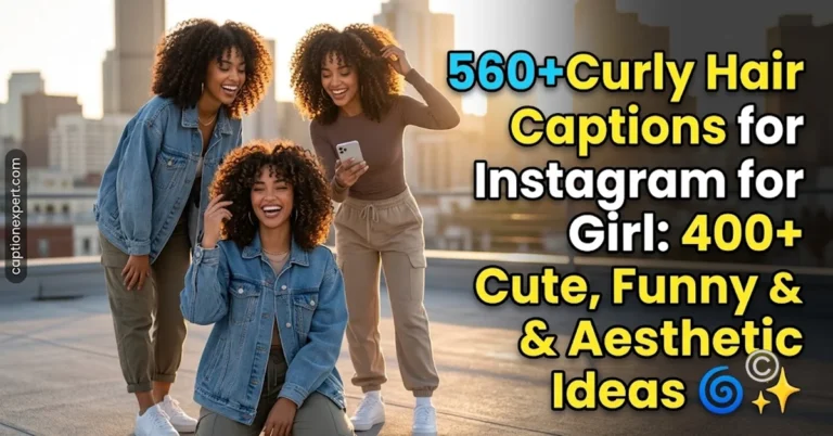 Curly Hair Captions for Instagram for Girl Cute, Funny